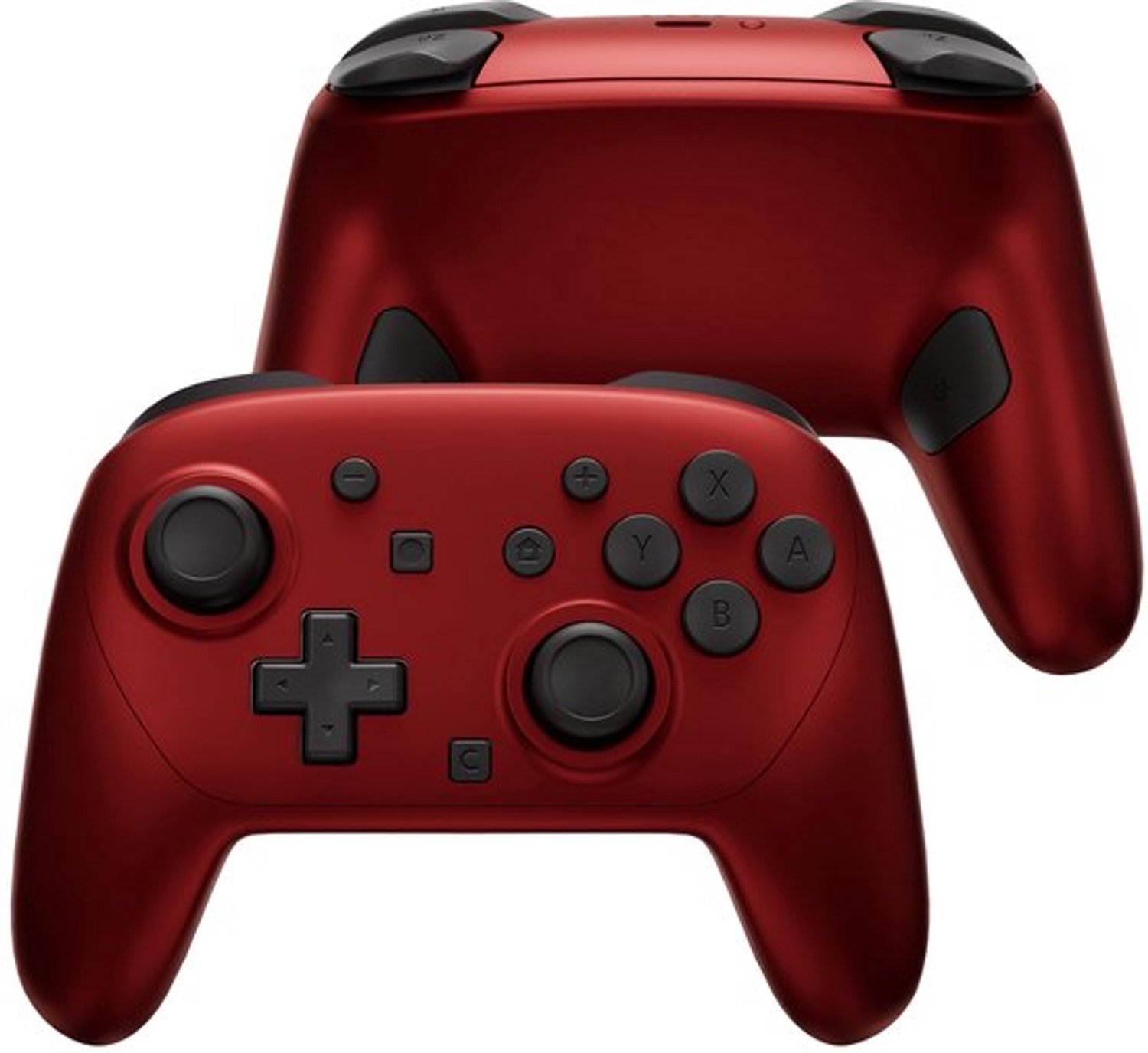 Behuizing voor Switch 2 Pro Controller, Voor- en Achtercover met Analoge Joystick en Vervangingsknoppen voor Controller- Cola Rood