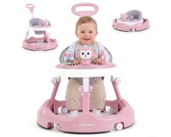 Twinky® Loopstoel Baby – Inklapbare Loopwagen met 3-delige speelset – Babywalker & Loopstoeltje inclusief Voetenmat en Steel