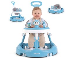 Twinky® Loopstoel Baby – Inklapbare Loopwagen met 3-delige speelset – Babywalker & Loopstoeltje inclusief Voetenmat en Steel