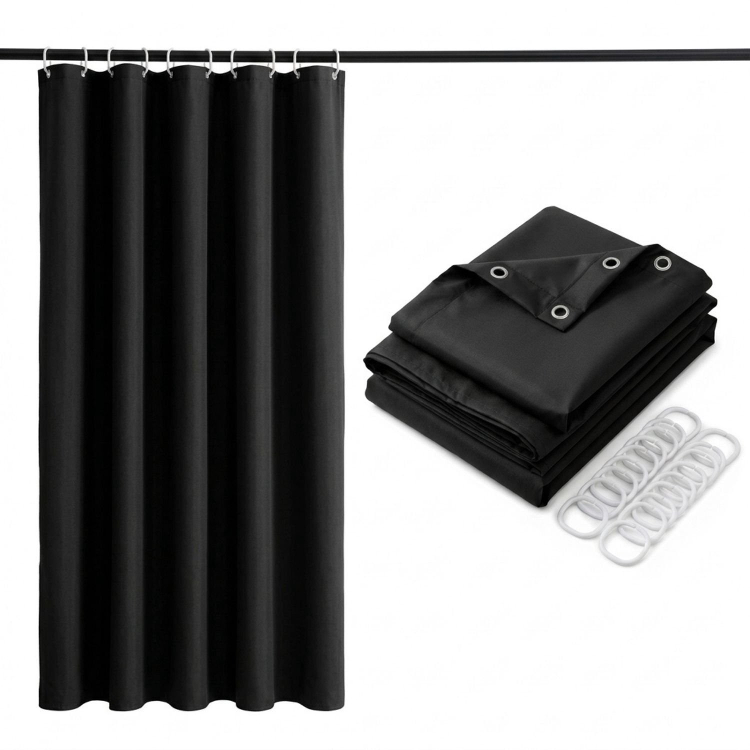 Vantivo® Douchegordijn Anti Schimmel - Gordijn voor Douchestang - Doucheset - Douchecabine