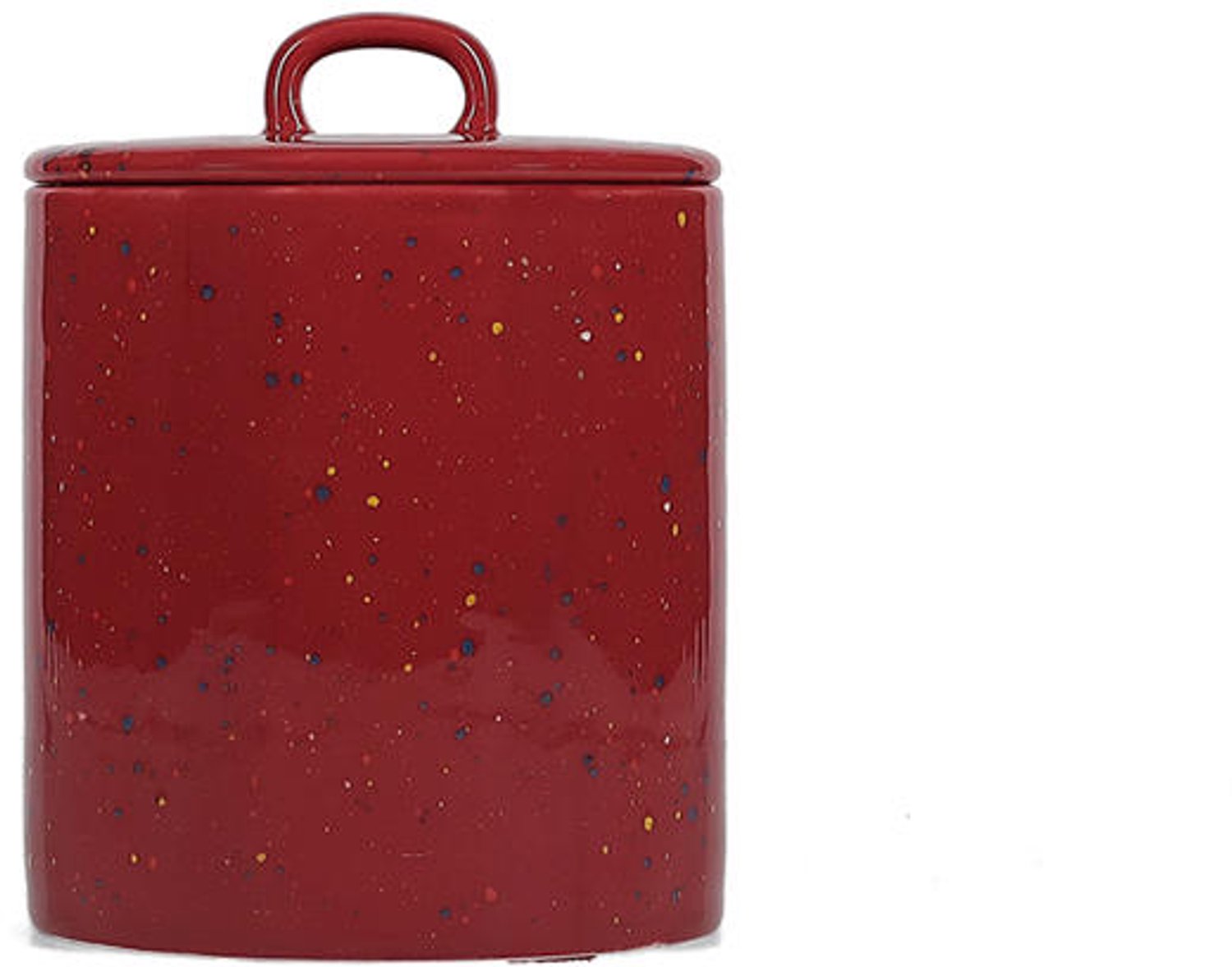Fameilleur voorraadpot 11xH14,5cm met deksel bordeauxrood Fika - porseleinen opbergpot met deksel, voor koffie, thee, suiker, koekjes en boter, vaatwasserbestendig, voedselveilig, servies voor thuis, restaurant en horeca, mooi als cadeau