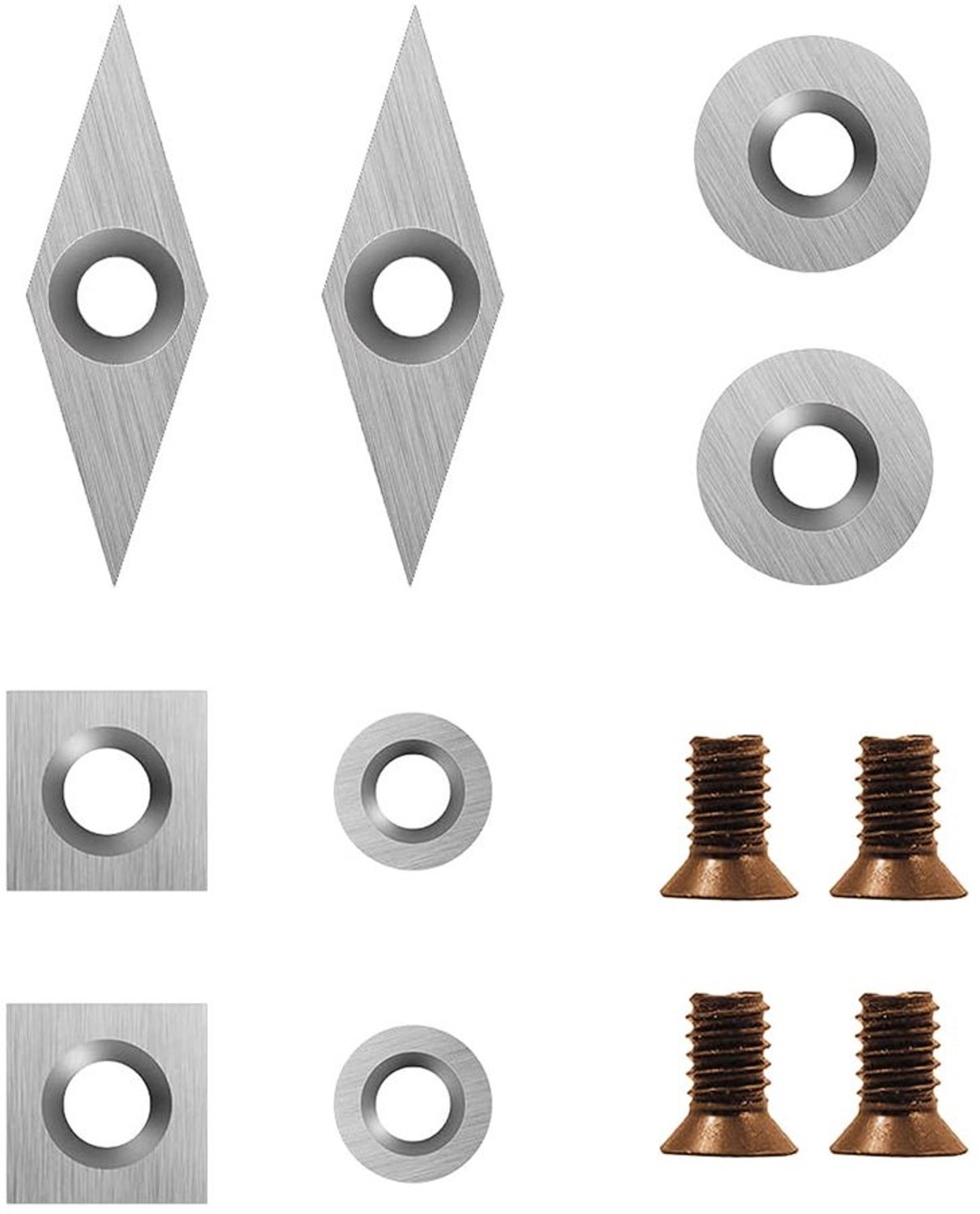 Set van 8 Tungsten Carbide Snij-inserts voor Houtbewerking