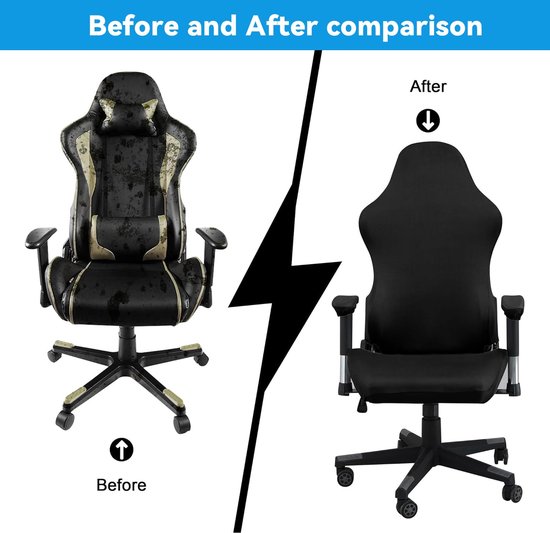 Set van 6 Wasbare Gaming Stoel Covers met Armleuningen — afbeelding 3