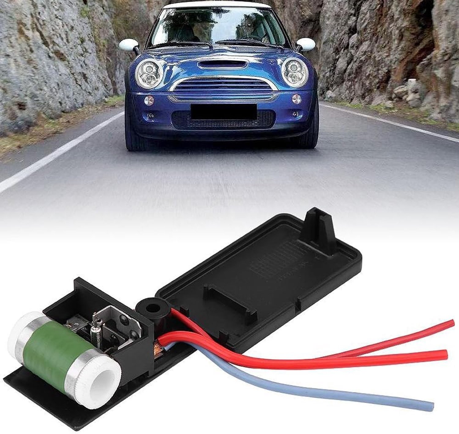 Radiatorventilatorweerstand voor motor koeling en verwarming, vervangingsonderdeel voor Mini Cooper R50 R52 R53 (2003-2008) met hoge kwaliteit en duurzaamheid