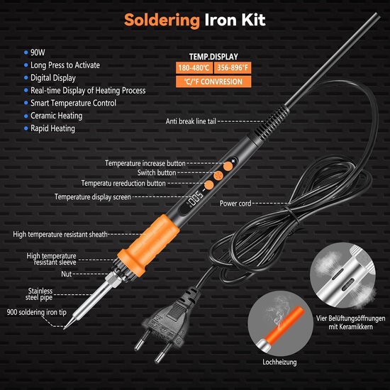 Complete Set van 151 Soldering Tips en 90W Loodvrije Loodjes voor Precisiewerk en Hobbyprojecten — afbeelding 2