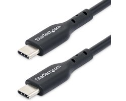 StarTech.com 4m USB-C Laadkabel, Opladen & Synchroniseren, 60W (3A) Power Delivery, USB 2.0 Type-C Laptop Oplaadkabel, TPE Mantel, Zwart, USB-C Data Transfer Kabel, M/M