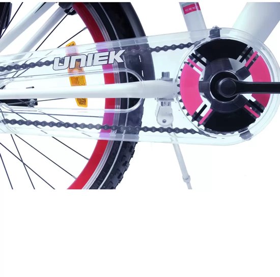 Kinderfiets Uniek Funride (V-Brake + Cb) J 24'' 1V Wit / Rood — afbeelding 2