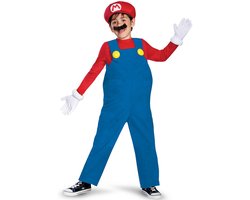 Disguise officieel Deluxe Nintendo Super Mario kostuum voor kinderen, Mario Fancy Dress Up Outfit voor jongenskinderen, Halloween Verjaardag Wereldboekendag Week Mario Bros kostuum voor kinderen Medium