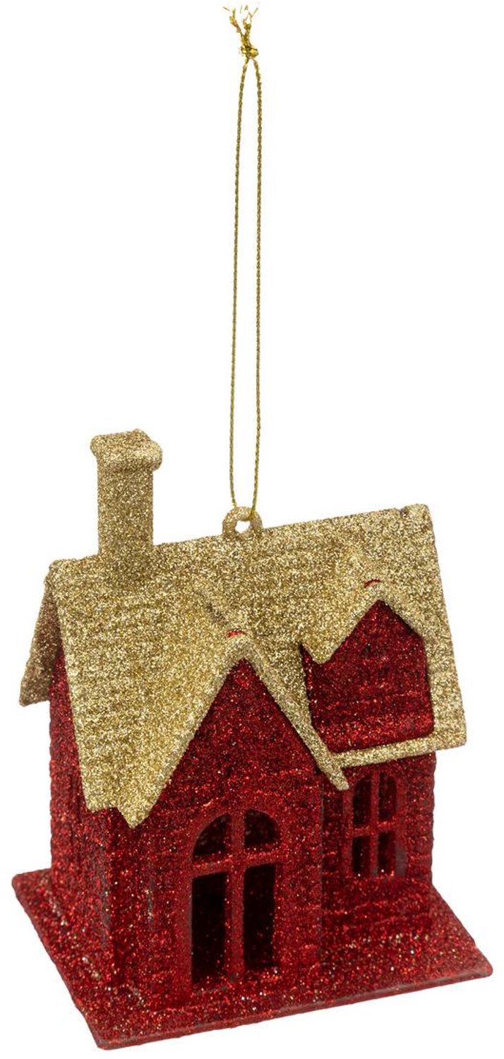 Feeric lights & Christmas Rood plastic kerstchalet, 10 cm Multicolore