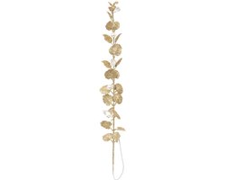Kerstgroen van goudkleurig parelmoerplastic, 35 cm