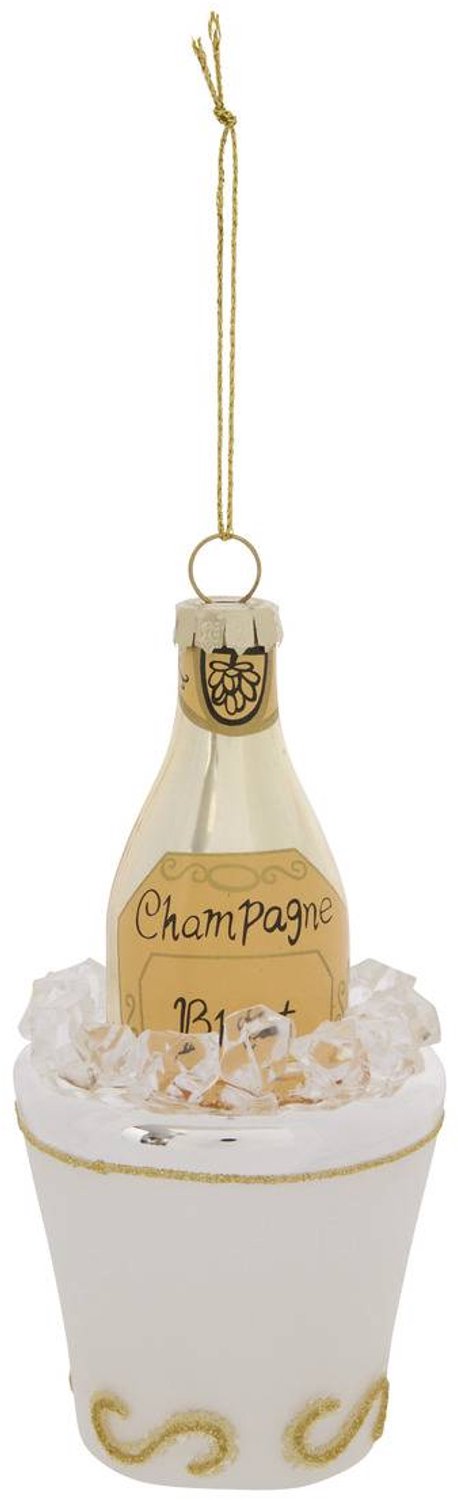 Feeric lights & Christmas Kerstboomversiering: glazen paddestoelvormig emmertje, 12 cm Dore