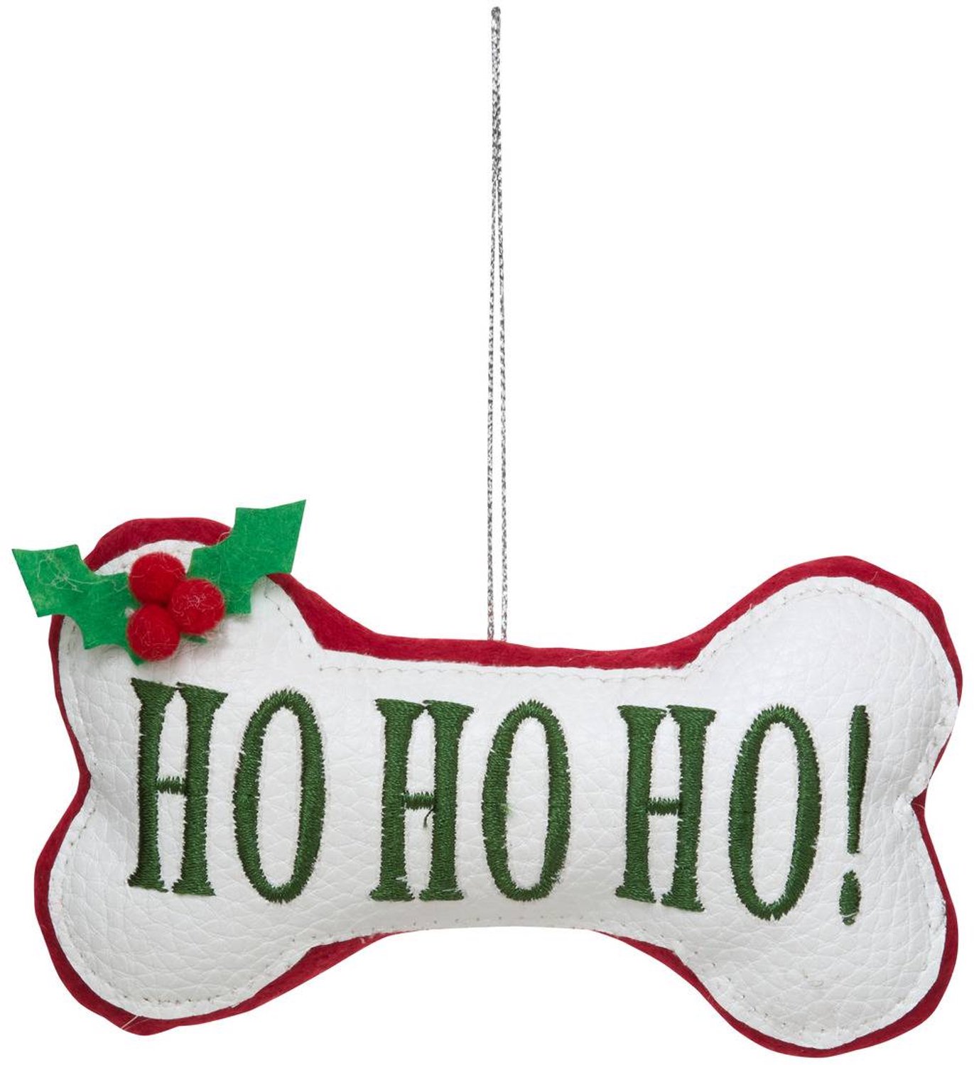 Feeric lights & Christmas Ho Ho Ho-hanger van textiel in de vorm van een dennenboom en een hondenbot, 7 cm Multicolore