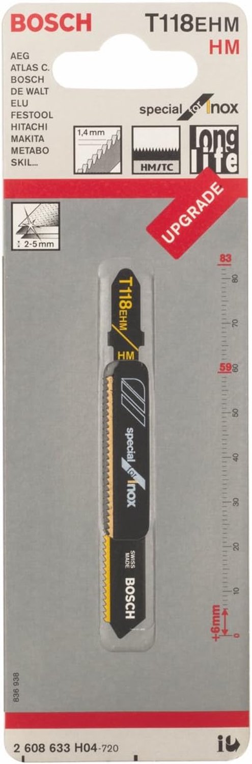 Bosch Decoupeerzaagblad T 118 EHM - Special for Inox