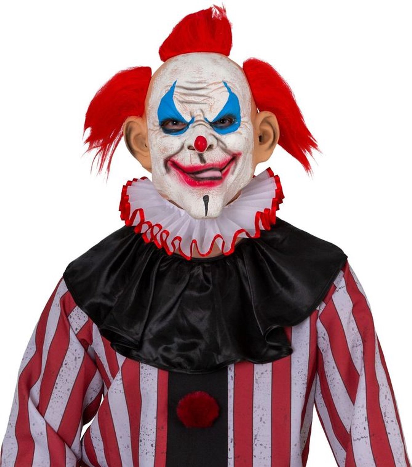 Eng Clown Masker met Rood Haar – Horror Clown Masker – Halloween & Carnaval