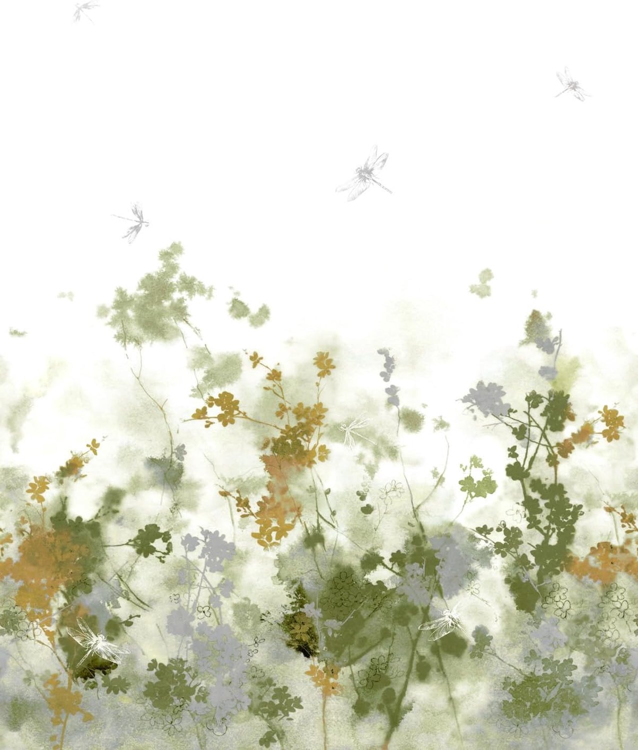 Rasch Fotobehang 360936 - Natuurlijk Design met Planten & Libellen