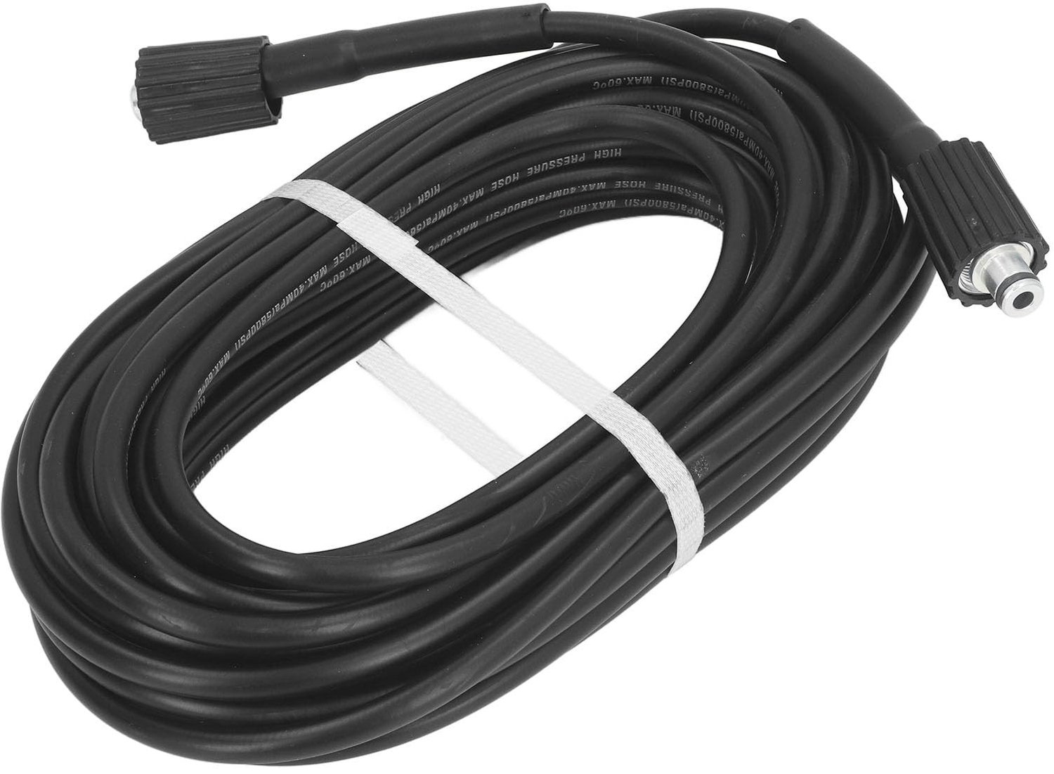 Hogedrukreiniger Slang 15 m - Rubber - M22-14 mm Connector - Flexibele Verlengslang - Geschikt voor Autowasmachines - Eenvoudige Installatie - Drukslang