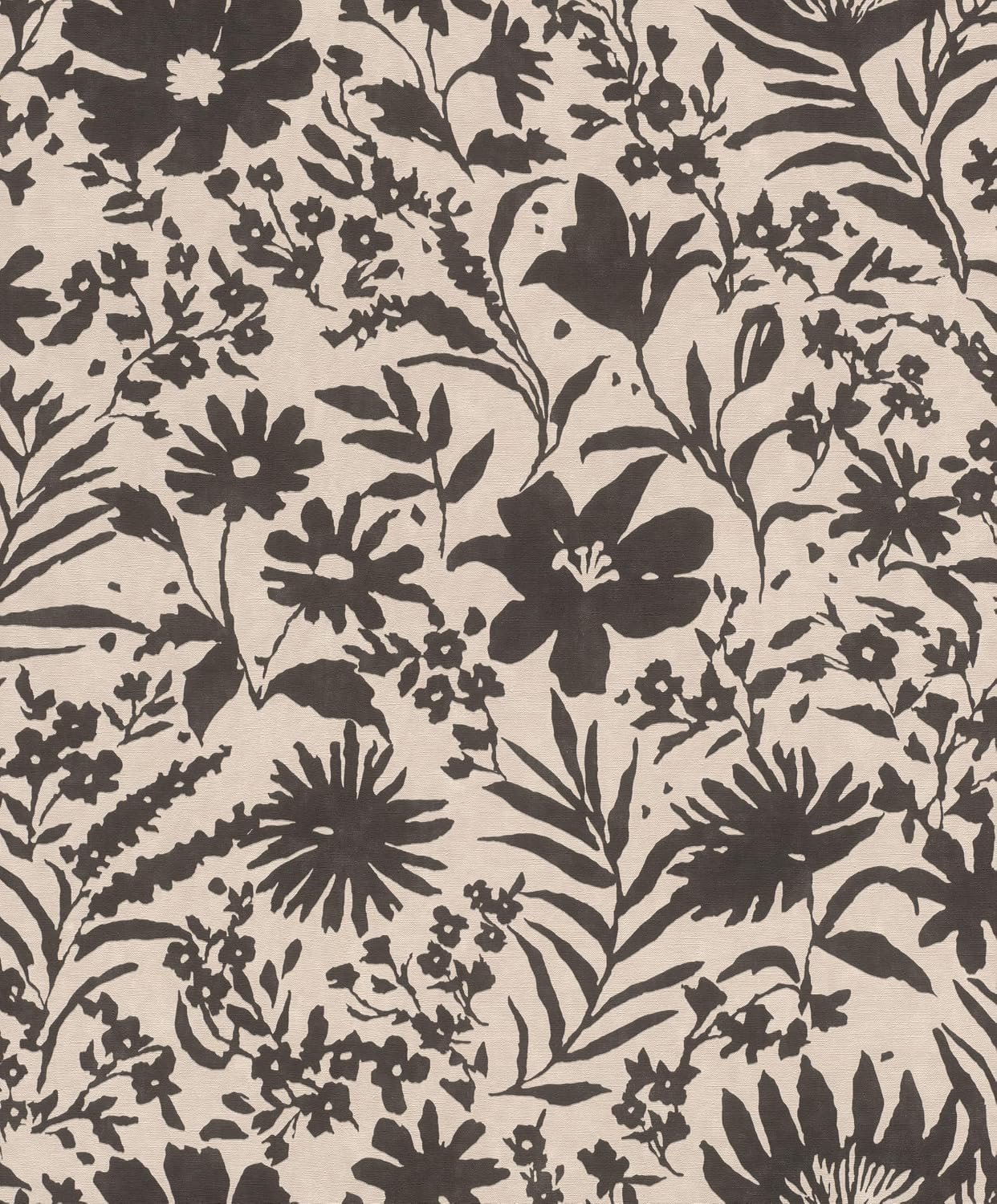 Rasch Paraiso Vliesbehang Bloemen Grijs Beige 10,05m x 0,53m