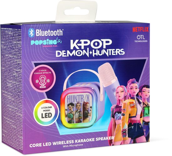 KPop Demon Hunters - draadloze microfoon en speaker - met lichteffecten en stemeffecten — afbeelding 2