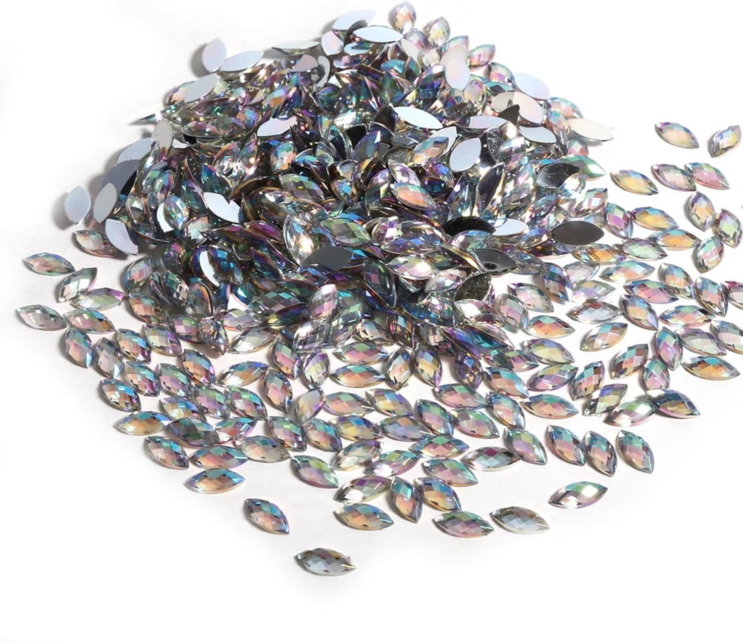 Acryl Waterdruppels Set van 500 - Zelfklevende Strasssteentjes - Flatback Steentjes - Decoratie voor Doe-Het-Zelf - 5 Kleurvarianten - Perfecte Accenten - Strassteentjes