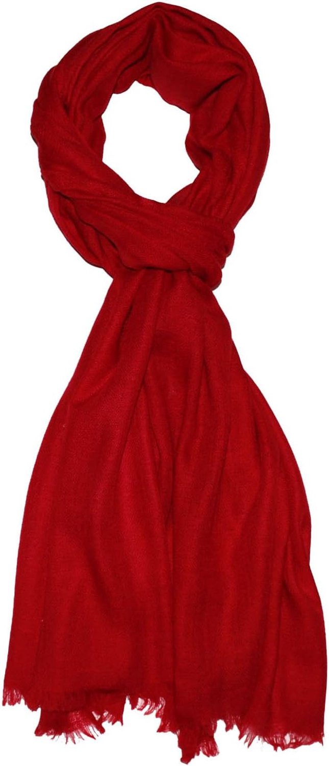 Luxe Heren Sjaal 100% Kasjmier Lichtgewicht Zacht - Tomat Rood