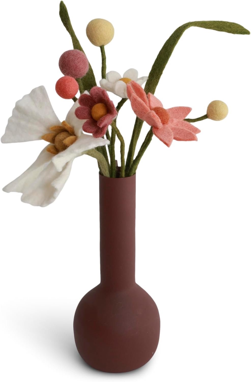 Handgemaakte Vilten Bloemenboeketten - Set van 10 - Ambika