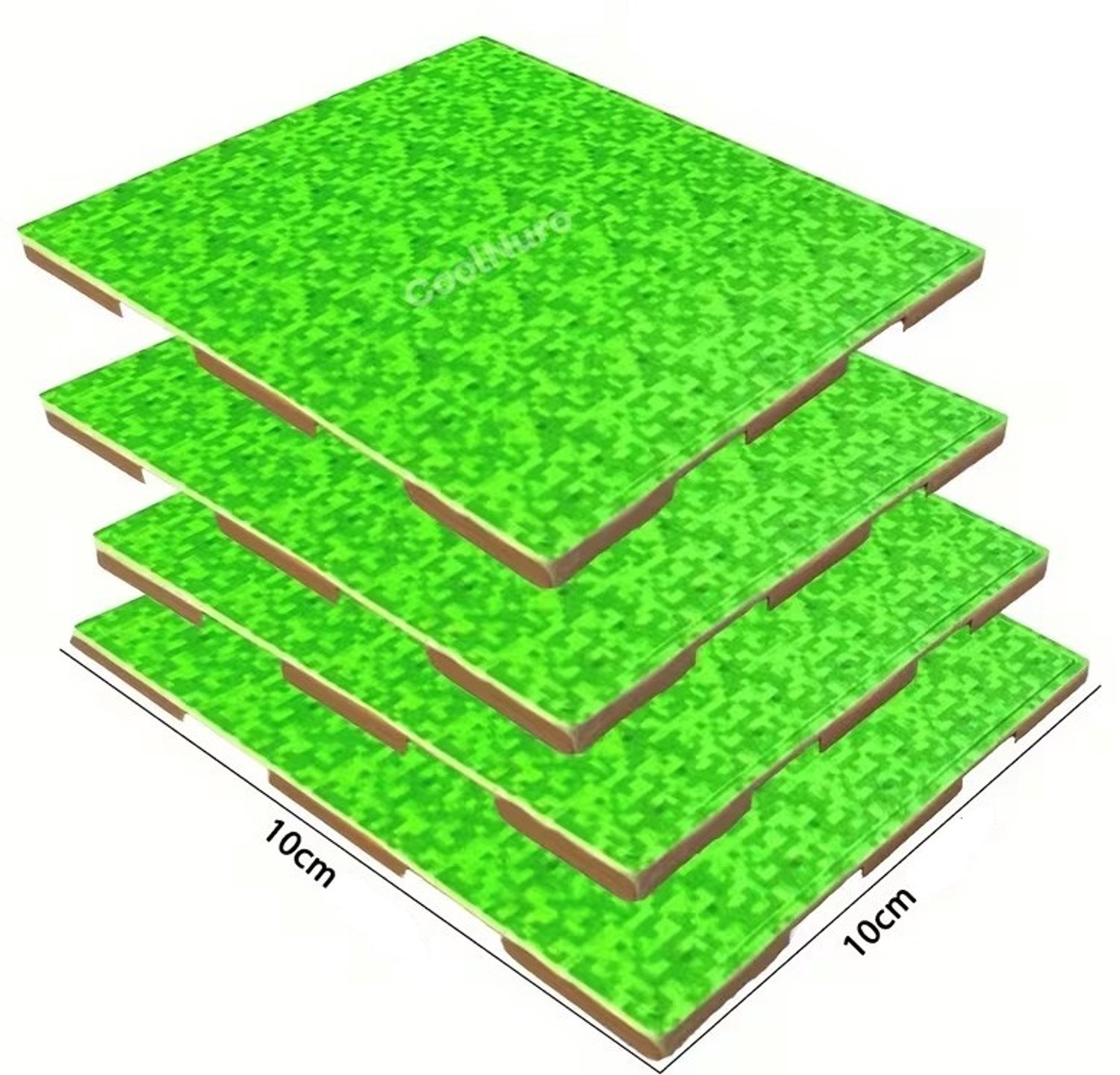 K&R Ventures Magnetische bouwplaten - 4 stuks - 10 cm - Groen
