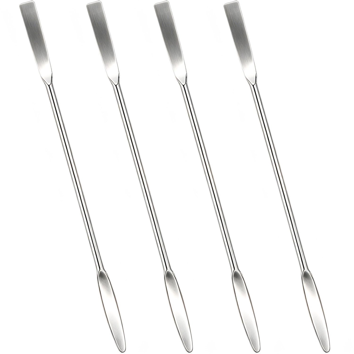Set van 4 Roestvrijstalen Mini-Laboratoriumspatels