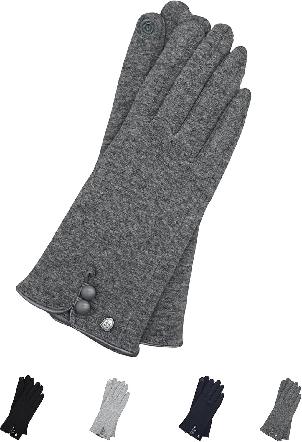 Dames Touchscreen Handschoenen met Teddy Voering - Zacht & Vegan