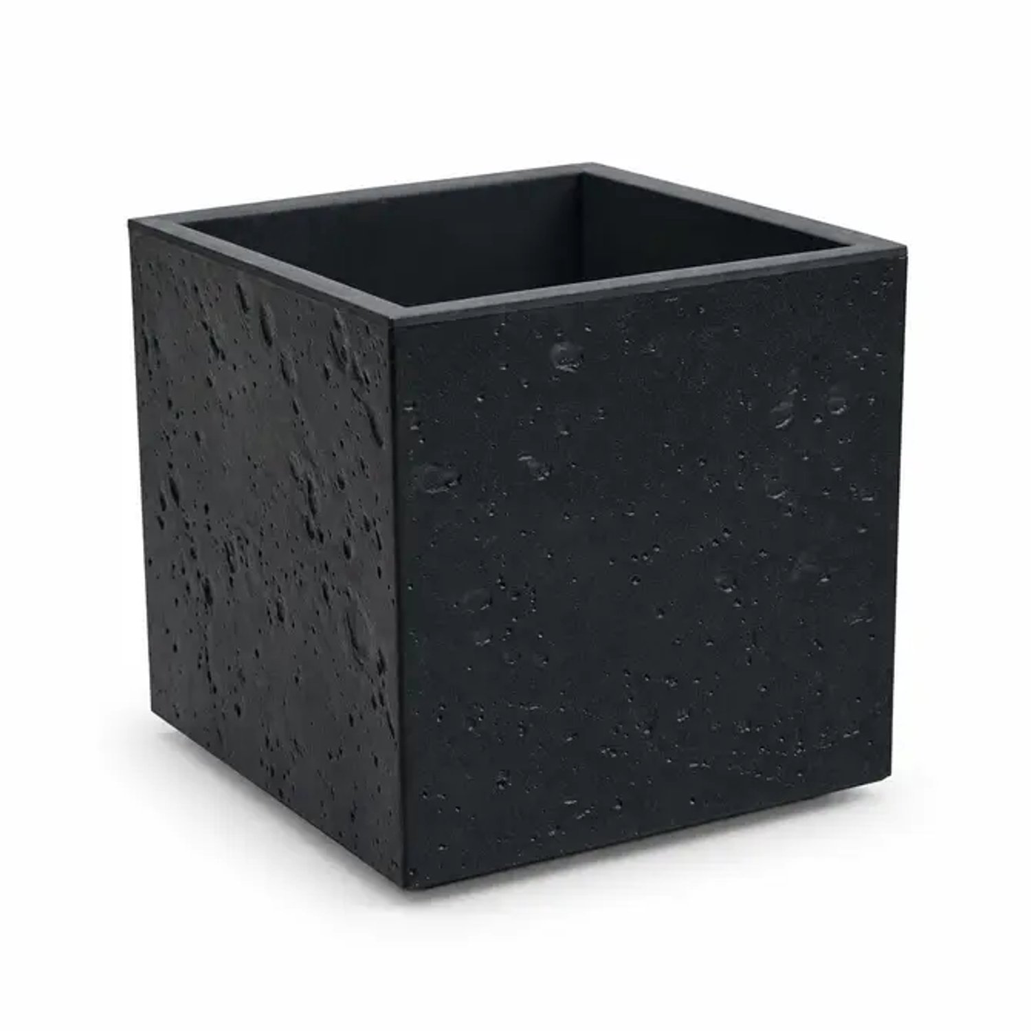 Bloembak Sierra 29x29x29cm zwart