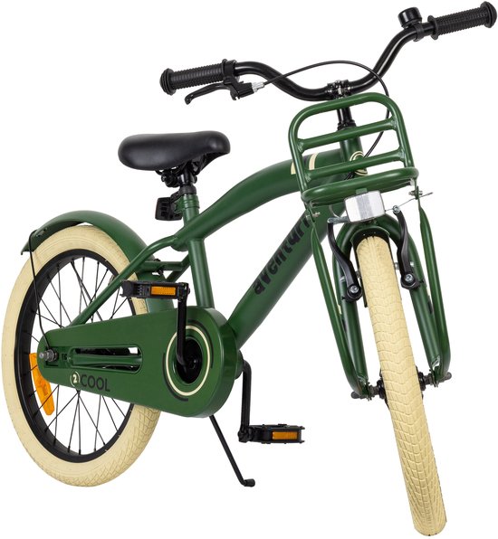 Aventuri 2Cool 3.0 Jongensfiets 18 Inch - Kinderfiets voor 5 tot 7 Jaar - 110-125 cm - Met Standaard - Groen — afbeelding 4