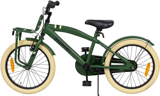 Aventuri 2Cool 3.0 Jongensfiets 18 Inch - Kinderfiets voor 5 tot 7 Jaar - 110-125 cm - Met Standaard - Groen — afbeelding 3