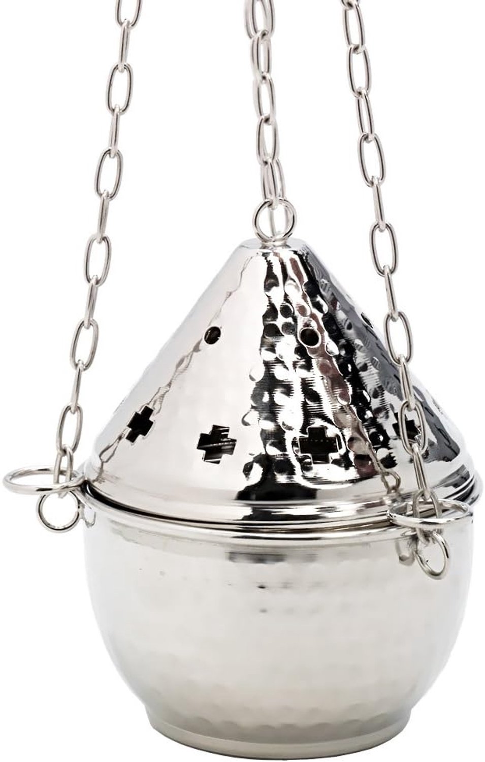 Merkloze Hangende Rookvat met Ketting, Messing, 80 cm