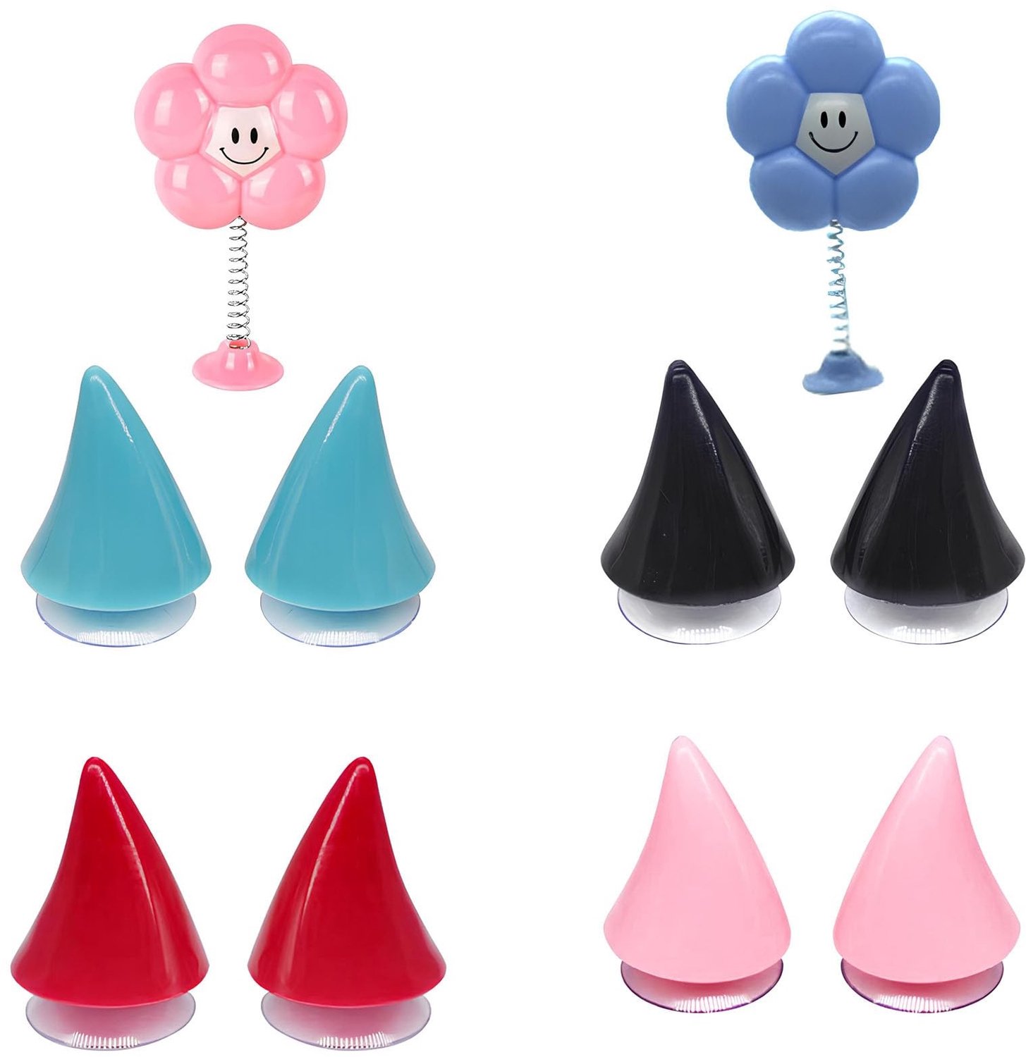 Set van 6 Decoratieve Hoorns voor Motorhelm