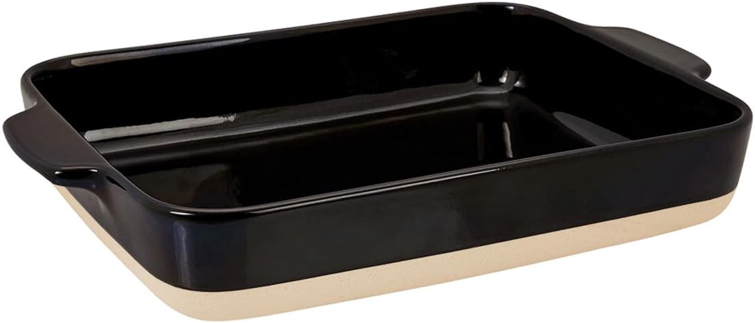 Lurch Terra Nova Ovenschaal Keramiek Rechthoekig Zwart/Crème 1300ml