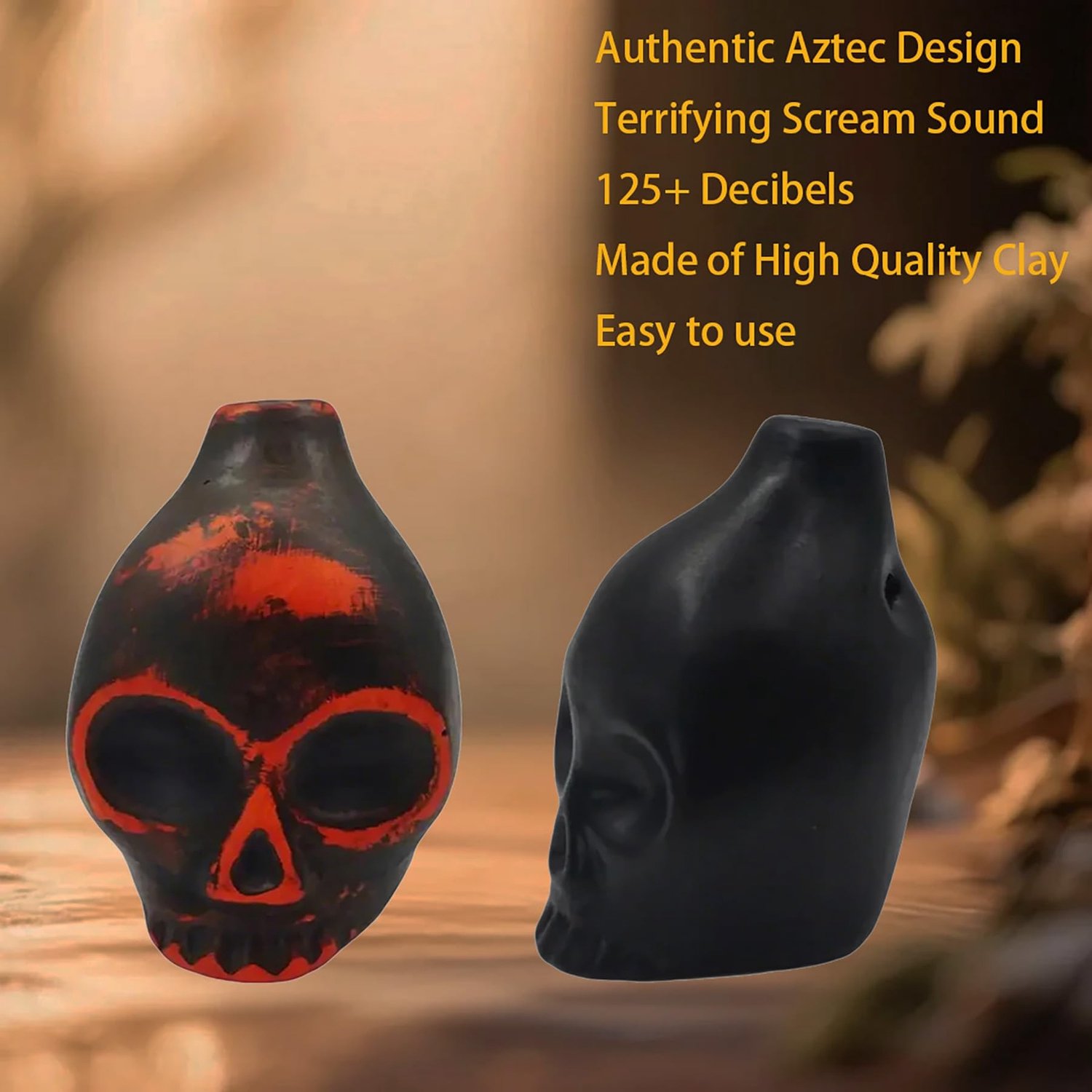 Azteekse Doodfluit van Keramiek voor Halloween