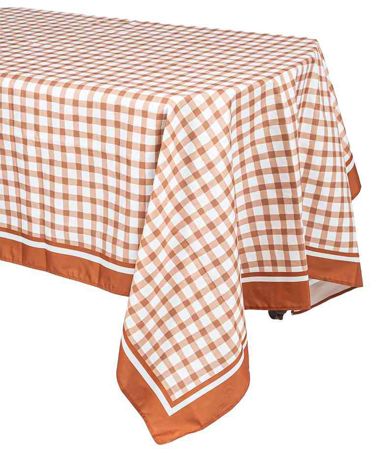 ARTYFETES - Stoffen tafelkleed vichy auburn Cottage Living 140 x 240 cm