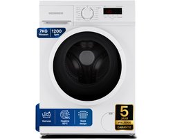 Heinner HWM-M7012SMD++ Wasmachine 7 kg – 1200 tpm – 15 Programma’s – Digitaal Display – 90°C Sterilisatieprogramma – Wit – 5 Jaar Garantie