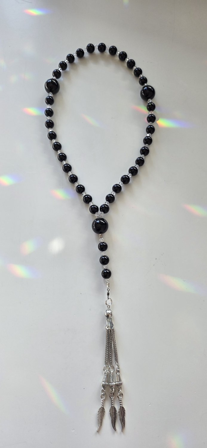 Tasbih Swarovski Kristal & Zwarte Agaat – Tespih – Misbaha – Gebedssnoer