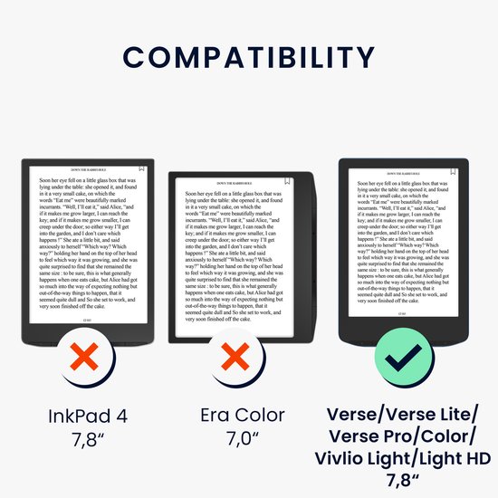 kwmobile e-reader hoesje geschikt voor Pocketbook Verse/Verse Lite/Pro/Color/Vivlio Light HD hoes - Ereader flip case met standaard - E reader cover van kunstleer - In oranje — afbeelding 3