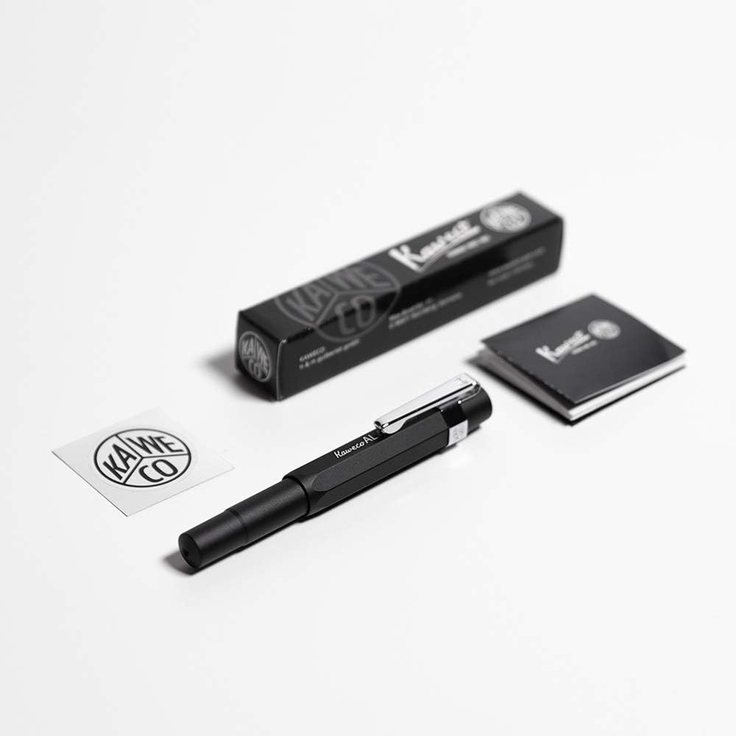 Kaweco AL Sport Vulpen Zwart Fijne Penpunt Octagonaal Aluminium
