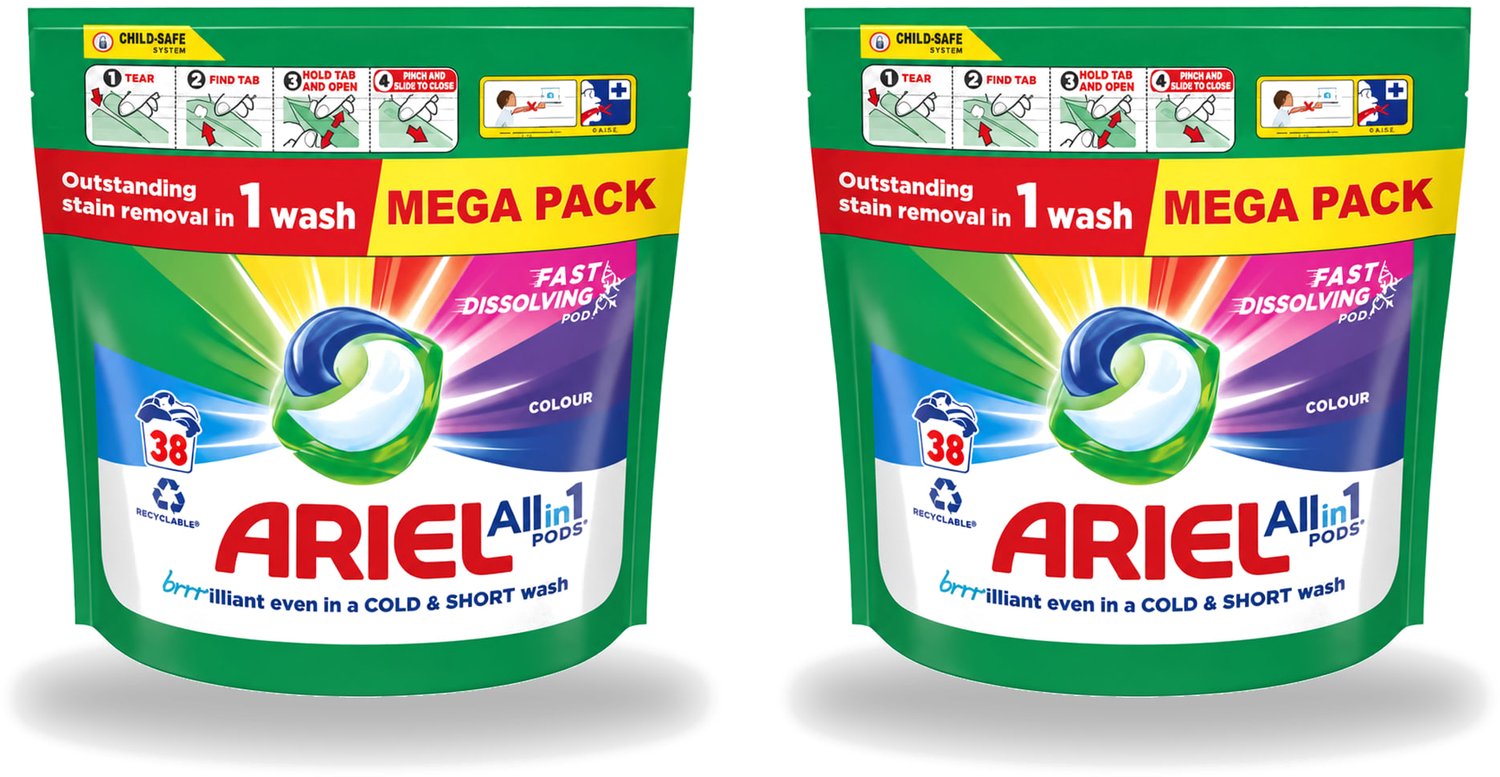 2 x Ariel – Pods All-in-1 – Color – 38 wasbeurten - Voordeelverpakking - 2 stuks