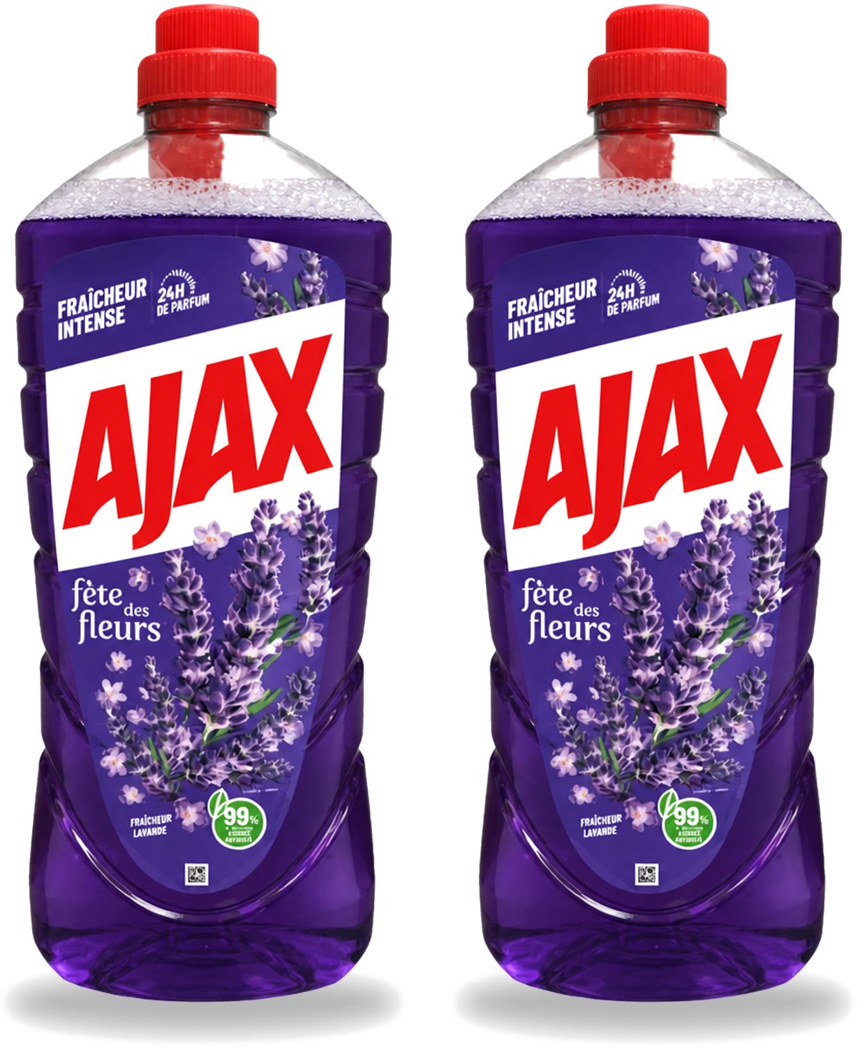 2 x Ajax – Allesreiniger – Lavendel – 1,25 L - Voordeelverpakking - 2 stuks