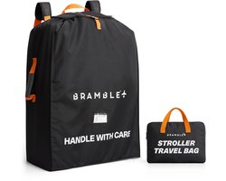 Bramble – Kinderwagen Reistas Vliegtuig Buggy Transporttas – Waterafstotend Ballistisch Nylon met Neopreen Schouderbanden – Opbergzak & ID-Venster 90 x 60 x 35cm (Zwart)
