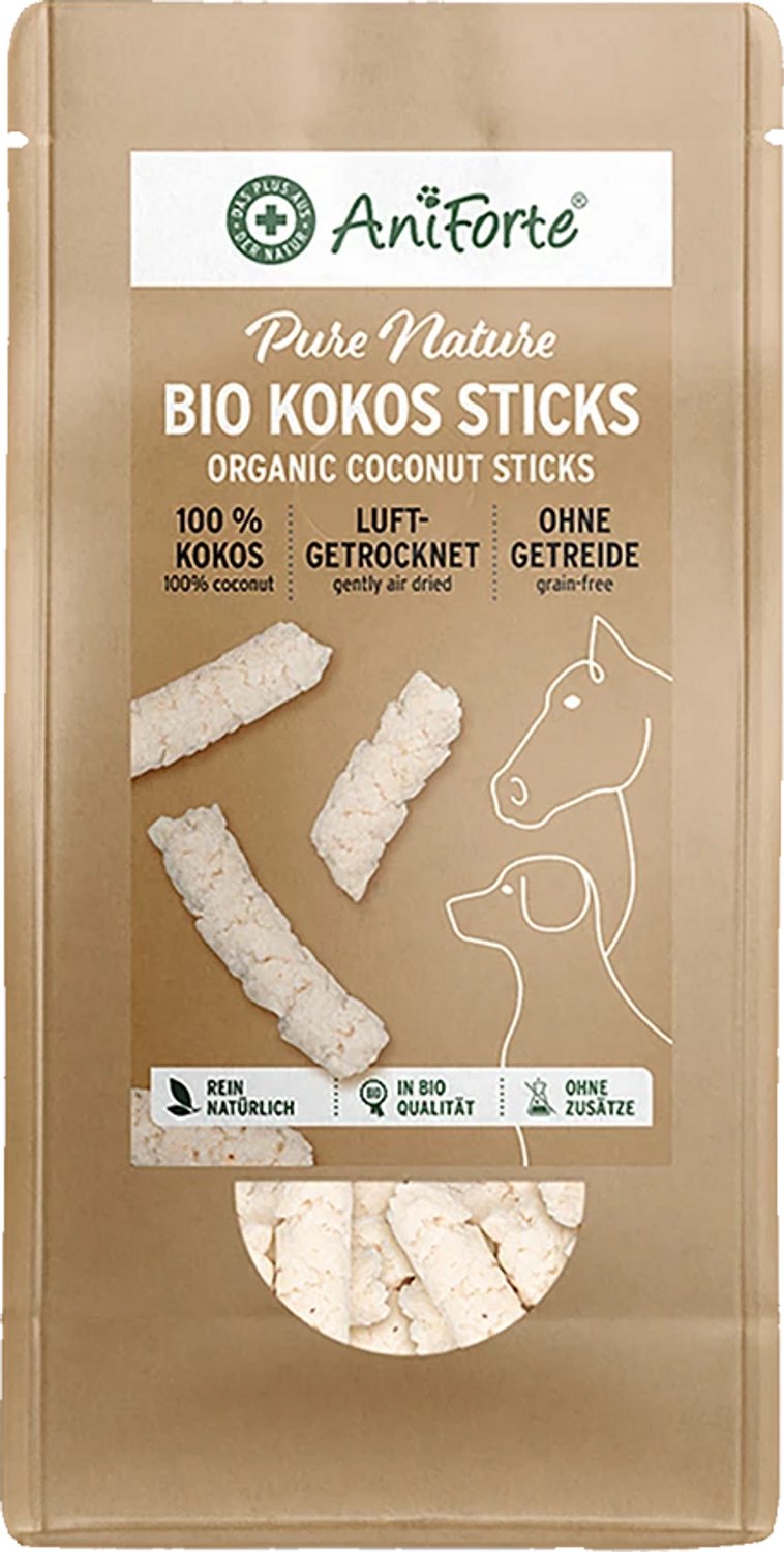 Bio Kokos Sticks - Hondensnacks -Paarden snacks - Tandverzorging - Zonder toevoegingen - Beloning snacks hond paard