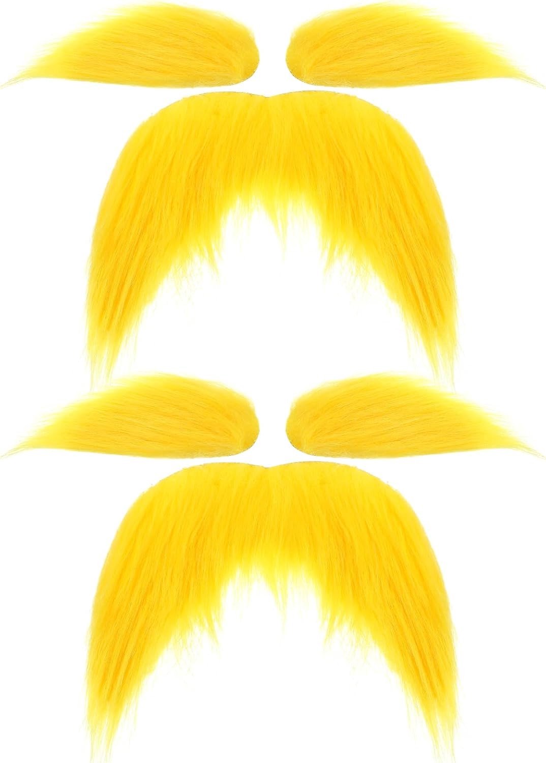 Zelfklevende Neppetjes en Wenkbrauwen Gele Nepprofielfilter Set voor Halloween Feestjes
