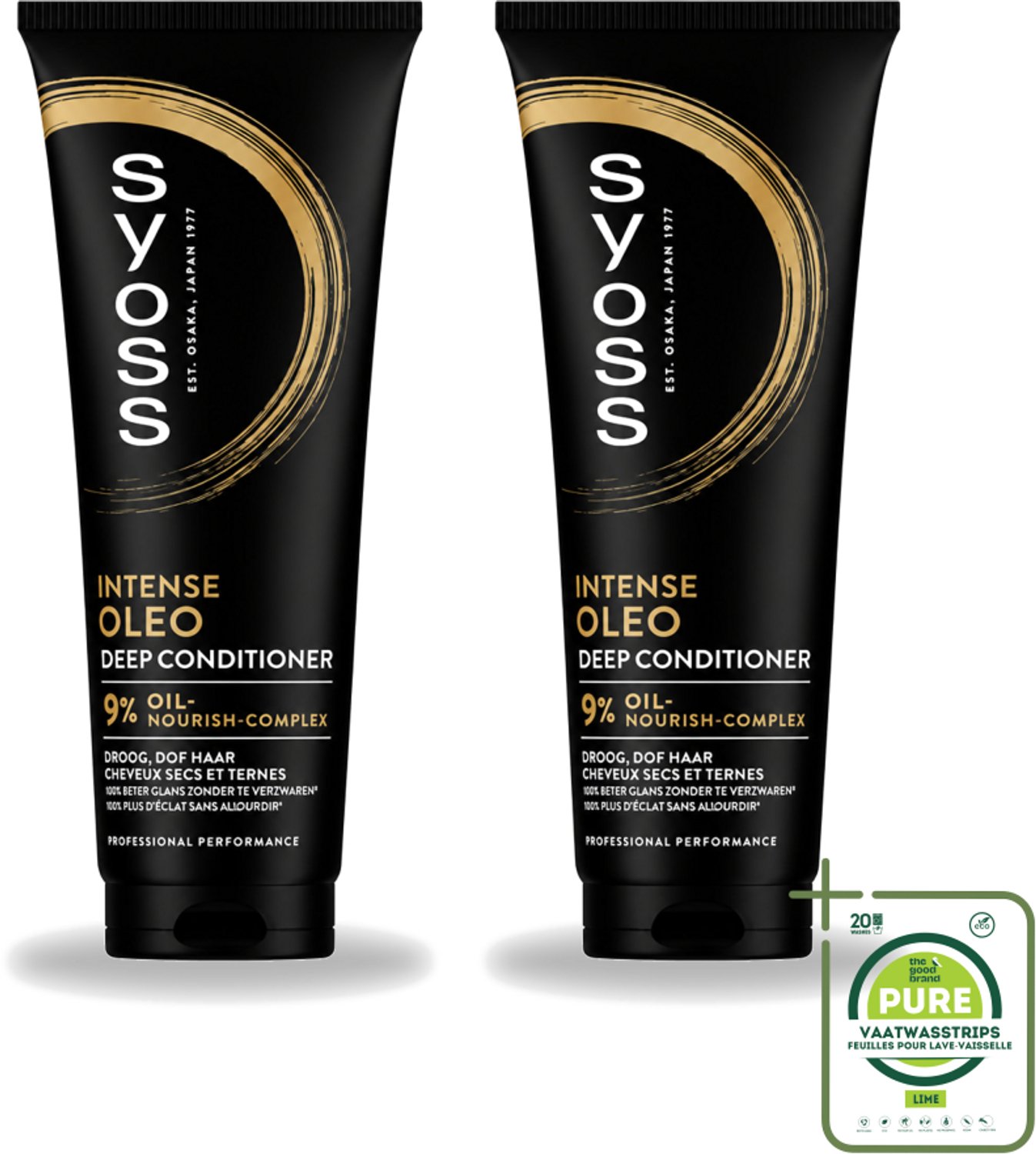 2 x Syoss - Intense Oleo - Deep Conditioner - Voedt & Verzacht - 250 ml - Grootverpakking - Vaatwasstrips - Haarvoeding - Haarverzorging - Haarzacht - Haarpluis - Haarverzwaart
