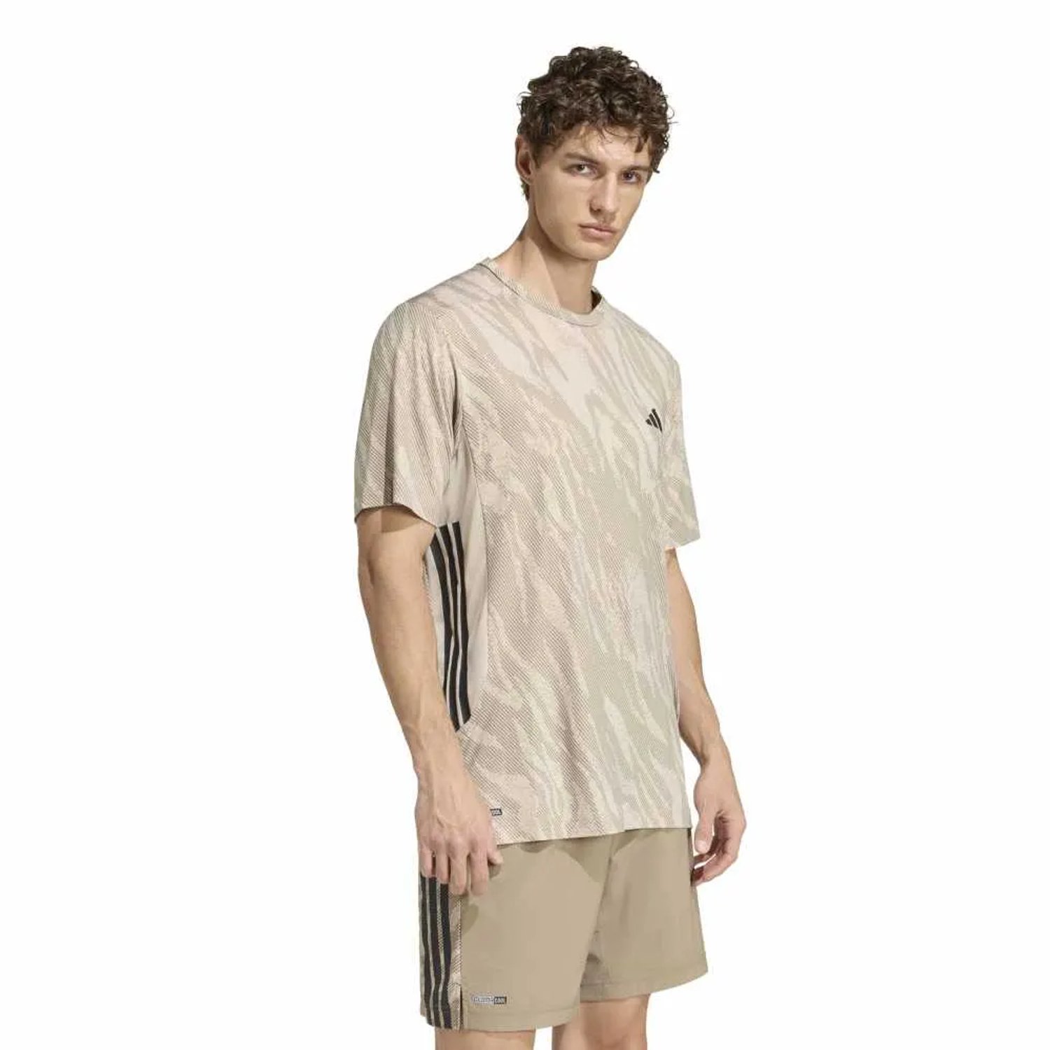 Adidas Cool Intensity Workout T-shirt Met Korte Mouwen Man Khaki