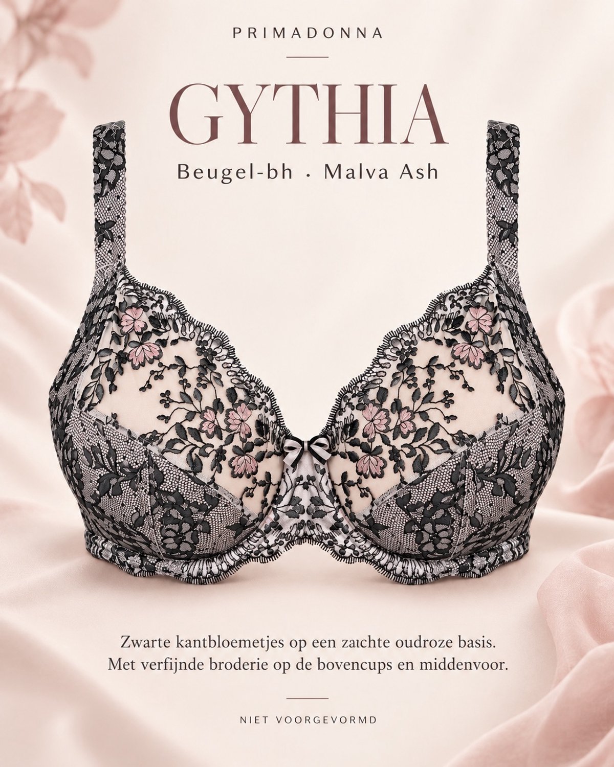 PrimaDonna Gythia Beugel Bh 0163300 Malva Ash - maat EU 70G / FR Huid