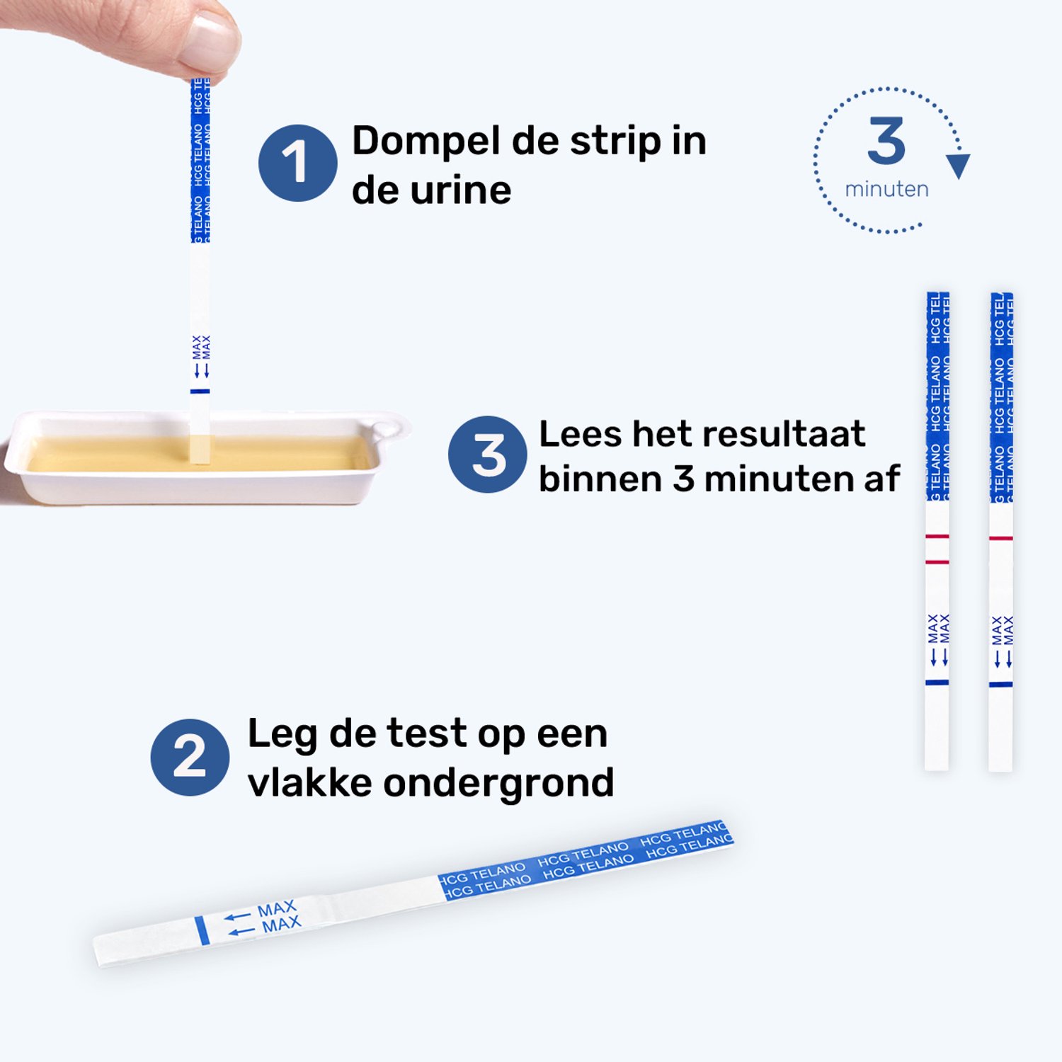 Telano Zwangerschapstest Extra Vroeg 24 stuks Dipstick - Zwangerschapstesten 6 Dagen Eerder - Extra Gevoelige Strip van 4 mm – foto 2
