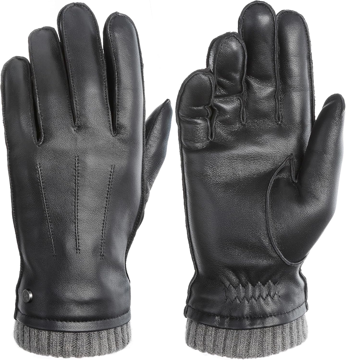 Luxe Leren Herenhandschoenen van Schapenvacht - Warm & Stijlvol